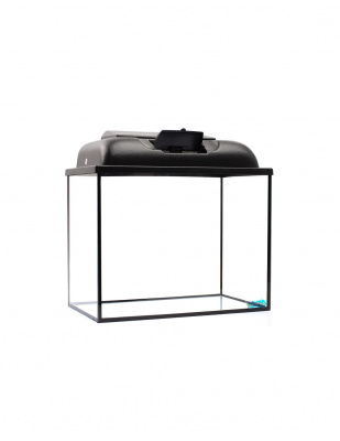 Аквариум (Голдфиш) 30л (40*23*34,9) прямоугольный с черной крышкой и диодной лампой ПР30F Е14 чер