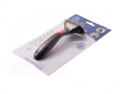 Расческа-триммер (Hello Pet) 42260M 60 зубьев средний с изгибом фото Расческа-триммер (Hello Pet) 42260M 60 зубьев средний с изгибом фото