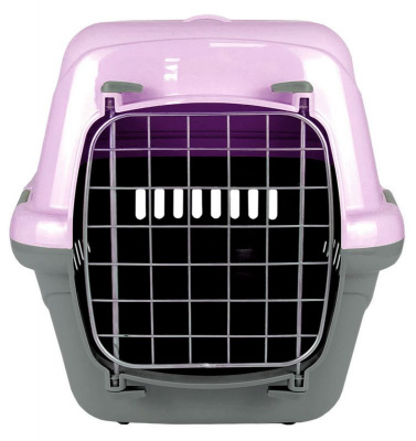 Переноска (Зооэкспресс) 18312 для животных "Турне"L с металлической дверцей 54.5*36*34 см фиолетовая фото