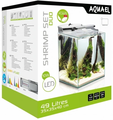 Aквариум (AQUAEL) Fish&Shrimp Set Duo D&N 49л (35*35*40) черный фото