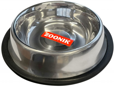 Миска (Зооник) 0,45л металлическя противоскользящая фото