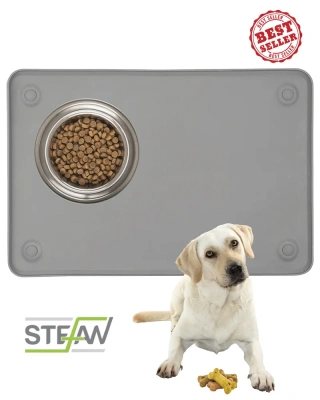Коврик (Stefan) под миску WF18203 силиконовый с присосками для животных, размер L, светло-коричневый  фото