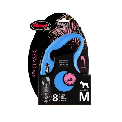 Рулетка (Flexi) Classic M трос 8м до 20кг синий фото Рулетка (Flexi) Classic M трос 8м до 20кг синий фото