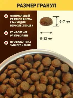 Brooksfield Adult Cat Chicken 0,4кг курица/рис сухой для кошек (354578) NEW фото