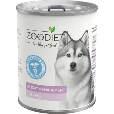 809109004 Корм влажный полнорационный диетический для собак Zoodiet Weight Management Turkey/Индейка, 340 г