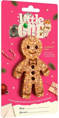 Little One 0,045кг лакомство - игрушка новогодняя Человечек Пряня для хомяков, крыс, мышей и песчанок (181285) фото