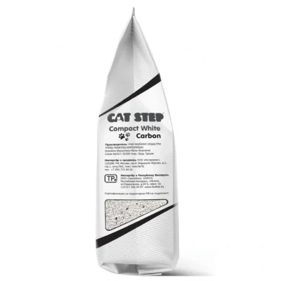 Наполнитель (Cat Step) Compact White Carbon 5л (4,20кг) минеральный комкующийся для кошек фото