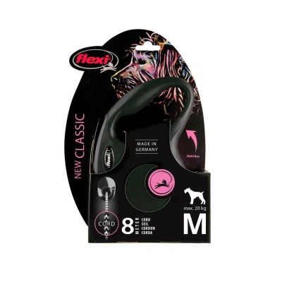 Рулетка (Flexi) Classic M трос 8м до 20кг черный фото Рулетка (Flexi) Classic M трос 8м до 20кг черный фото