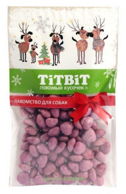 TiTBiT 0,07кг конфеты мясные с черникой для собак (Новогодняя коллекция)