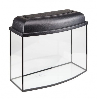 Аквариум (Голдфиш) 25л (44*18,4*35,6) телевизор с крышкой беленый дуб и диодной лампой ТВ25F Е14 бду