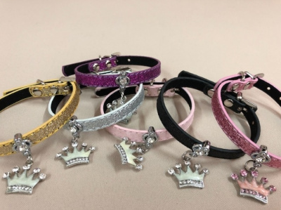 Ошейник Люкс "Империя" серебро 1*28см фото