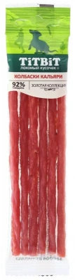 TitBit 0,02кг Золотая коллекция колбаски Кальяри для собак фото