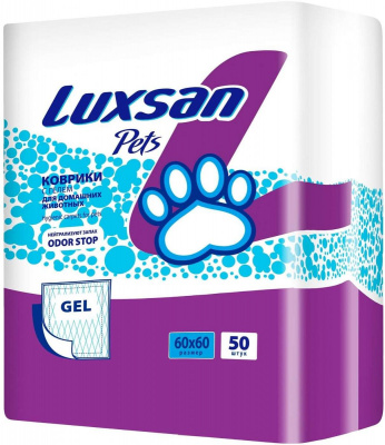 Пеленки (Luxsan) Коврик GEL для животных 60х60 50 шт/уп Пеленки (Luxsan) Коврик GEL для животных 60х60 50 шт/уп