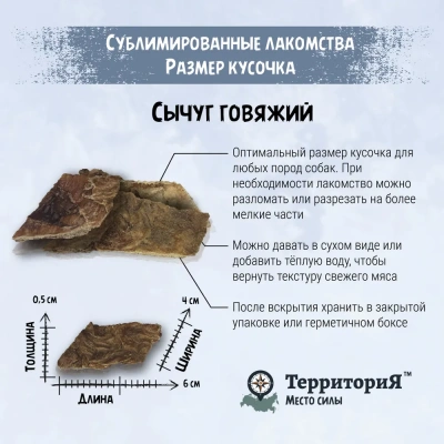 ТерриториЯ Амур 0,04кг Сычуг говяжий лакомство сублимированное для собак фото