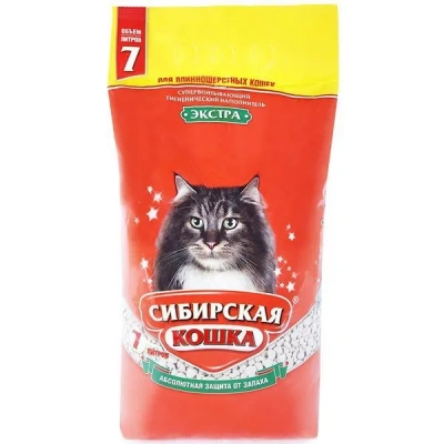 Наполнитель (Сибирская кошка) 7л Экстра впитывающий для длинношерстных кошек фото