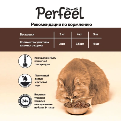 Perfeel 0,075кг курица в соусе для кошек пауч фото