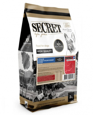 Секрет (Secret) Life Force  2кг сухой ягненок и рис для собак всех пород старше 18мес. (25168)
