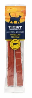 TiTBiT 0,015кг Золотая коллекция колбаски Телячьи для кошек TiTBiT 0,015кг Золотая коллекция колбаски Телячьи для кошек фото