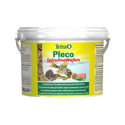 Tetra Pleco Spirulina Wafers 3,6л корм для крупных растительноядных донных рыб фото
