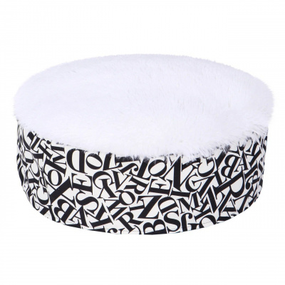 Лежанка-Пуф (PerseiLine) ВИНЧИ M 52х18 буквы на белом