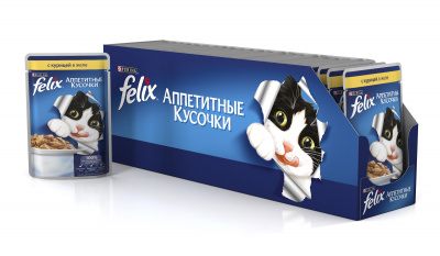 Феликс Курица в желе 85г* (1шт-24 пауча) Феликс Курица в желе 85г* (1шт-24 пауча)