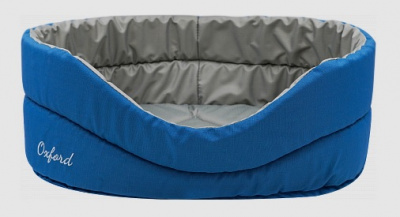 Лежанка (Зооэкспресс) пухлик Oxford №3 двухсторонняя 55*40*23 см  синий/серый