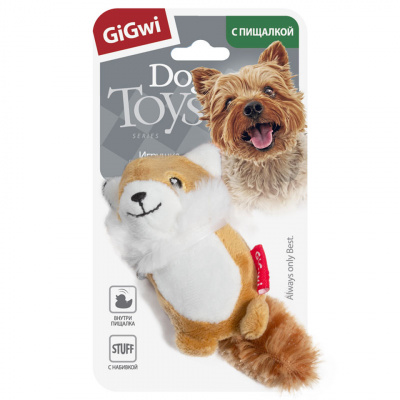 Игрушка для собак GiGWi "Лисичка" с 2-мя пищ. 9см, искусственный мех (И-75014) фото Игрушка для собак GiGWi "Лисичка" с 2-мя пищ. 9см, искусственный мех (И-75014) фото