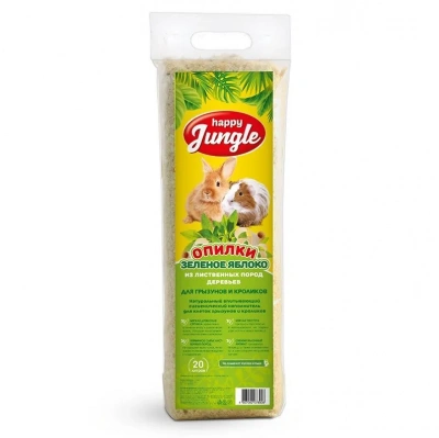 Опилки (Happy Jungle) 20л Зеленое яблоко  фото Опилки (Happy Jungle) 20л Зеленое яблоко  фото