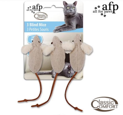 Игрушка (All For Paws) 2373 для кошек Comfort Мышки бежевые с кошачьей мятой набор 3шт (1/48) Игрушка (All For Paws) 2373 для кошек Comfort Мышки бежевые с кошачьей мятой набор 3шт (1/48)