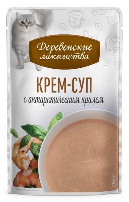 Деревенские лакомства 0,035кг*4шт крем-суп с антарктическим крилем, пауч (76050977) фото