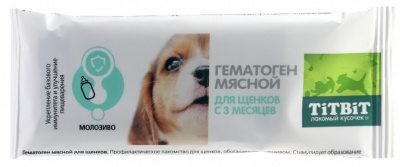 TiTBiT 0,035кг гематоген мясной для щенков (16 шт)