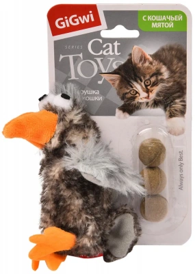 Игрушка (GiGWi) 75295 Утка с кошачьей мятой 13см для кошек, серия REFILLABLE CATNIP фото Игрушка (GiGWi) 75295 Утка с кошачьей мятой 13см для кошек, серия REFILLABLE CATNIP фото