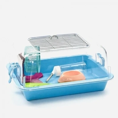 Террариум (Зооэкспресс) 15024 малый с металлической дверкой с комплектацией прозрачный 33*24*15 см