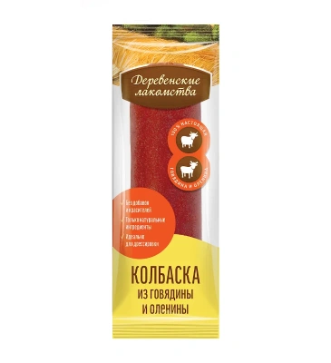 Деревенские лакомства 0,008кг мини колбаски из говядины и оленины для собак (79842316) Деревенские лакомства 0,008кг мини колбаски из говядины и оленины для собак (79842316)