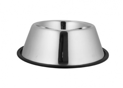 Миска металл с резинкой №7  2л Зооник (1525) Миска металл с резинкой №7  2л Зооник (1525)