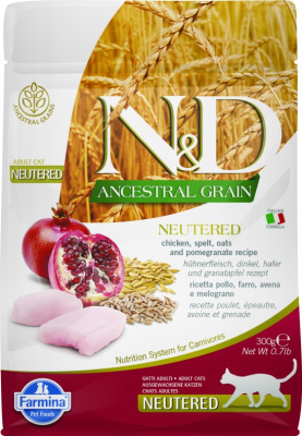Farmina (Фармина) N&D Low Grain Cat 0,3кг низкозерновой курица и гранат сухой для стерилизованных кошек и кастрированных котов (4047) Farmina (Фармина) N&D Low Grain Cat 0,3кг низкозерновой курица и гранат сухой для стерилизованных кошек и кастрированных котов (4047) фото
