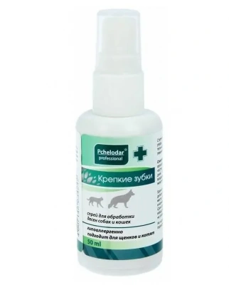 Спрей (Пчелодар) Крепкие Зубки для обработки десен кошек и собак, 50мл фото
