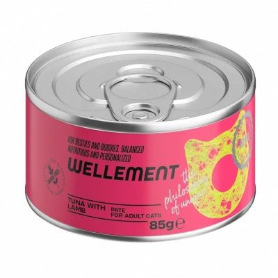 Wellement 0,085кг тунец с ягнёнком паштет для взрослых кошек фото Wellement 0,085кг тунец с ягнёнком паштет для взрослых кошек фото