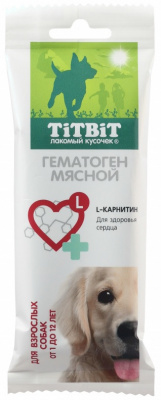 TiTBiT 0,06кг гематоген мясной для взрослых собак