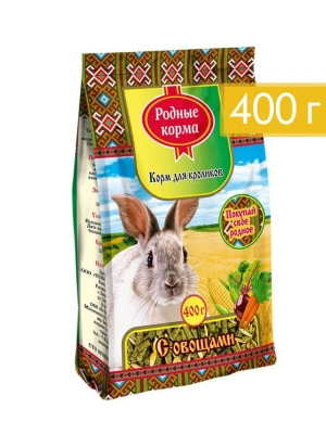 Родные корма 0,4кг Зерносмесь овощи для кроликов (173727)