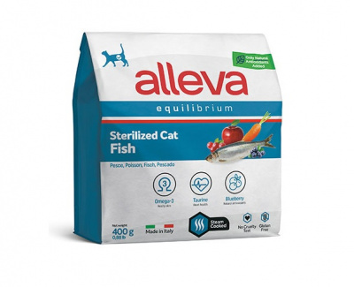 Alleva Equilibrium 0,4кг с рыбой сухой корм для кастрированных котов и стерилизованных кошек (101080)