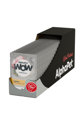  AlphaPet WOW (АльфаПет) 0,085кг пауч индейка ломтики в соусе для котят, беременных и кормящих кошек (655223) фото