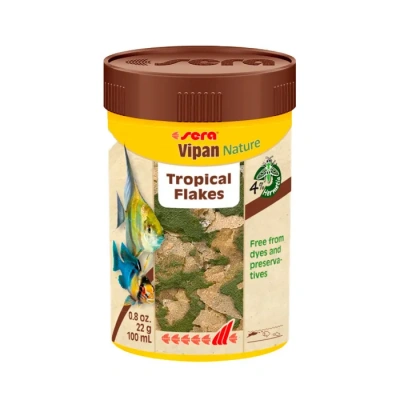 Sera Vipan Nature 100мл корм, основной в хлопьях для всех видов рыб, 22 г, S32238
