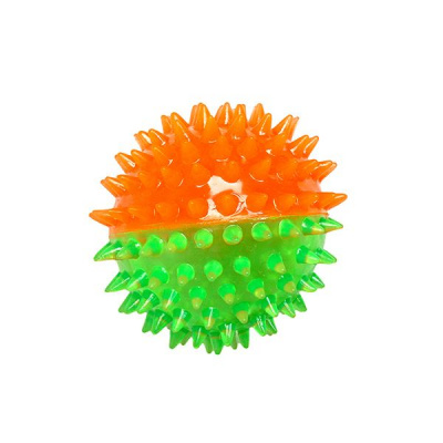 Игрушка Зивер "Мячик с шипами зелено-оранжевый" 7см