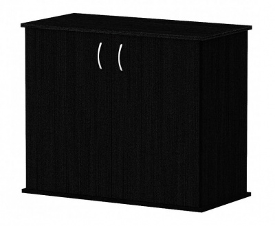 Подставка (AquaPlus) 80 (81*36*72)две дверки ДСП, черная, подходит для аквариума LUX П120