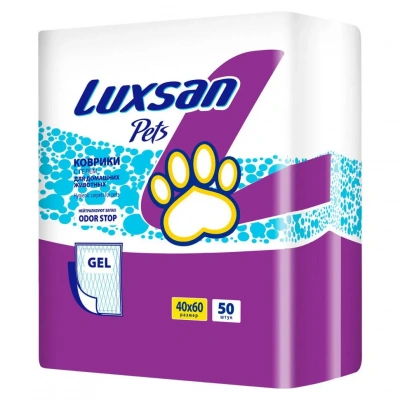 Пеленки (Luxsan) Коврик GEL для животных 40х60 50 шт/уп Пеленки (Luxsan) Коврик GEL для животных 40х60 50 шт/уп