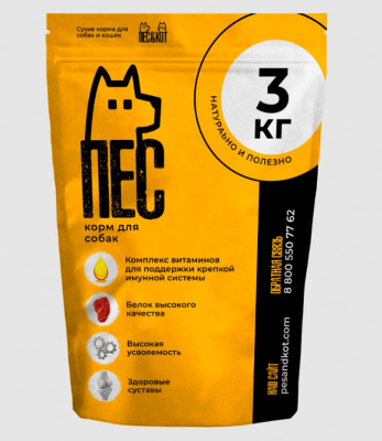 Пёс&Кот 3кг сухой для взрослых собак средних пород со средней активностью (вес 10-25кг) (167159) Пёс&Кот 3кг сухой для взрослых собак средних пород со средней активностью (вес 10-25кг) (167159) фото