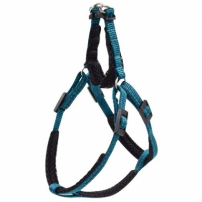 Шлейка (Зооэкспресс) 5722МВ FRESH LINE 15 мм капрон/сетка быстросъемная, регулируемая от 40 до 50 см морская волна