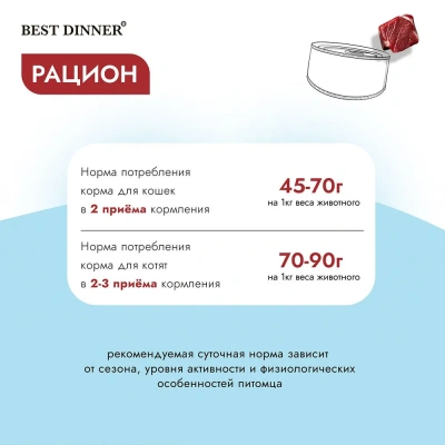 Best Dinner Vet Profi Gastro Intestinal Exclusive 0,1кг говядина, сердце консервы для собак (404384) фото