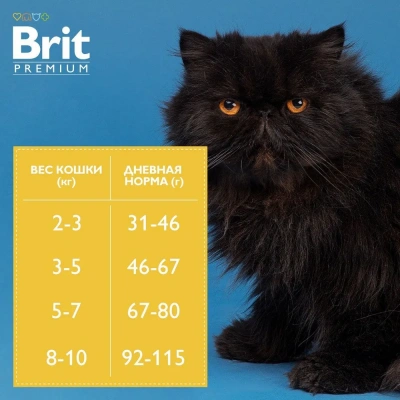 Brit Premium Cat 0,8кг Adult Salmon лосось сухой корм для кошек (5049608) фото